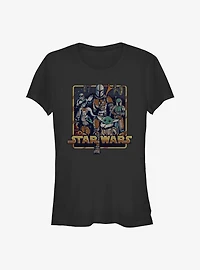 Star Wars The Mandalorian Retro Mandalorian Girls T-Shirt