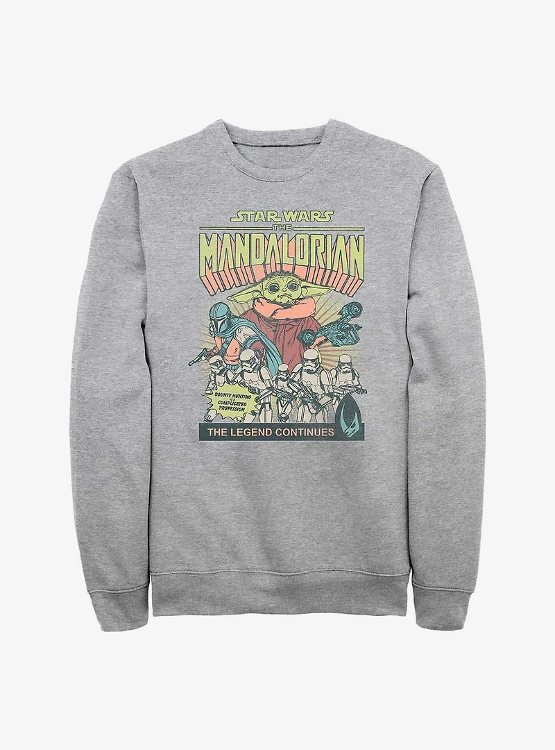 Star Wars The Mandalorian Grogu Comic Cover Sweatshirt