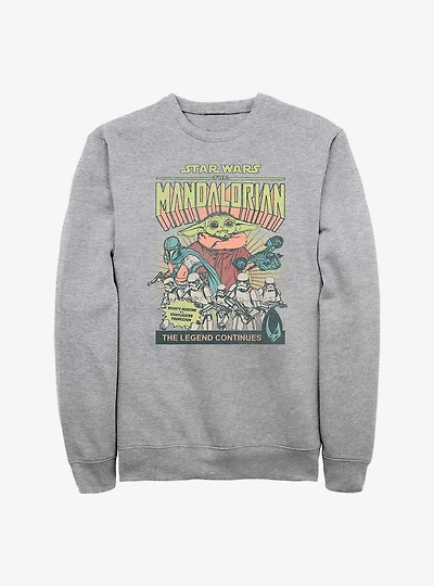 Star Wars The Mandalorian Grogu Comic Cover Sweatshirt