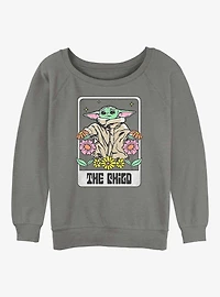 Star Wars The Mandalorian The Child Floral Girls Slouchy Sweatshirt