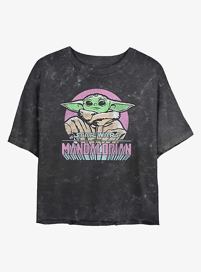 Star Wars The Mandalorian Mandalorian Child Mineral Wash Girls Crop T-Shirt