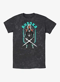 Star Wars The Mandalorian Ahsoka Amongst The Stars Mineral Wash T-Shirt