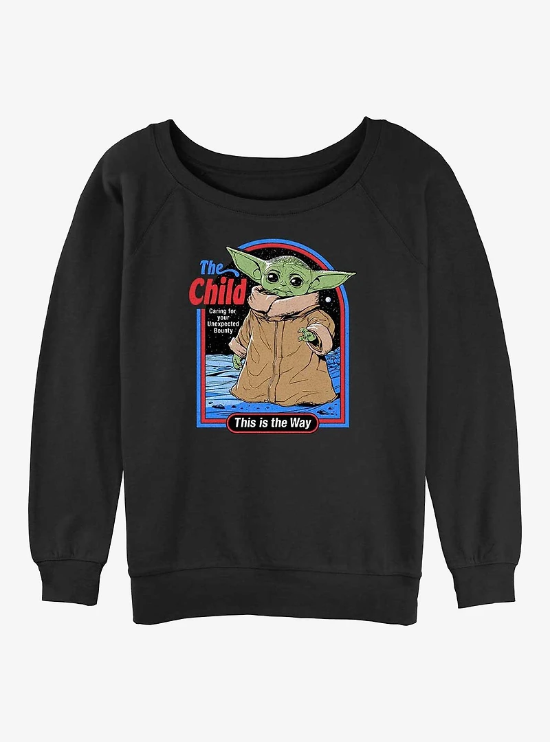 Star Wars The Mandalorian Grogu Unexpected Bounty Womens Slouchy Sweatshirt