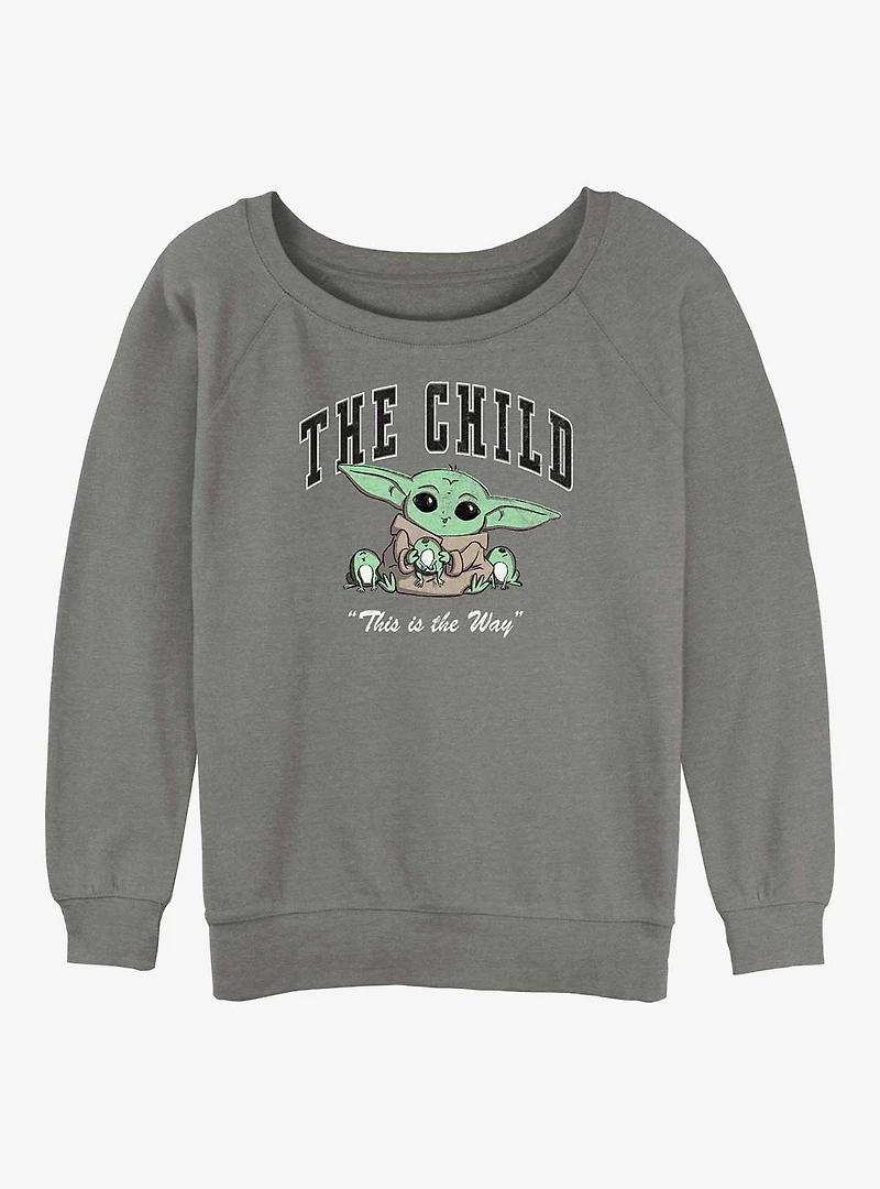 Star Wars The Mandalorian Child Collegiate Womens Slouchy Sweatshirt