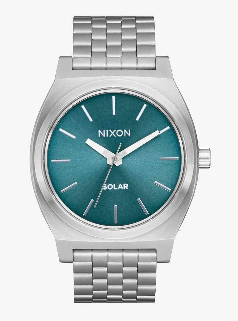 Nixon Time Teller Solar Silver x Dusty Blue Sunray Watch