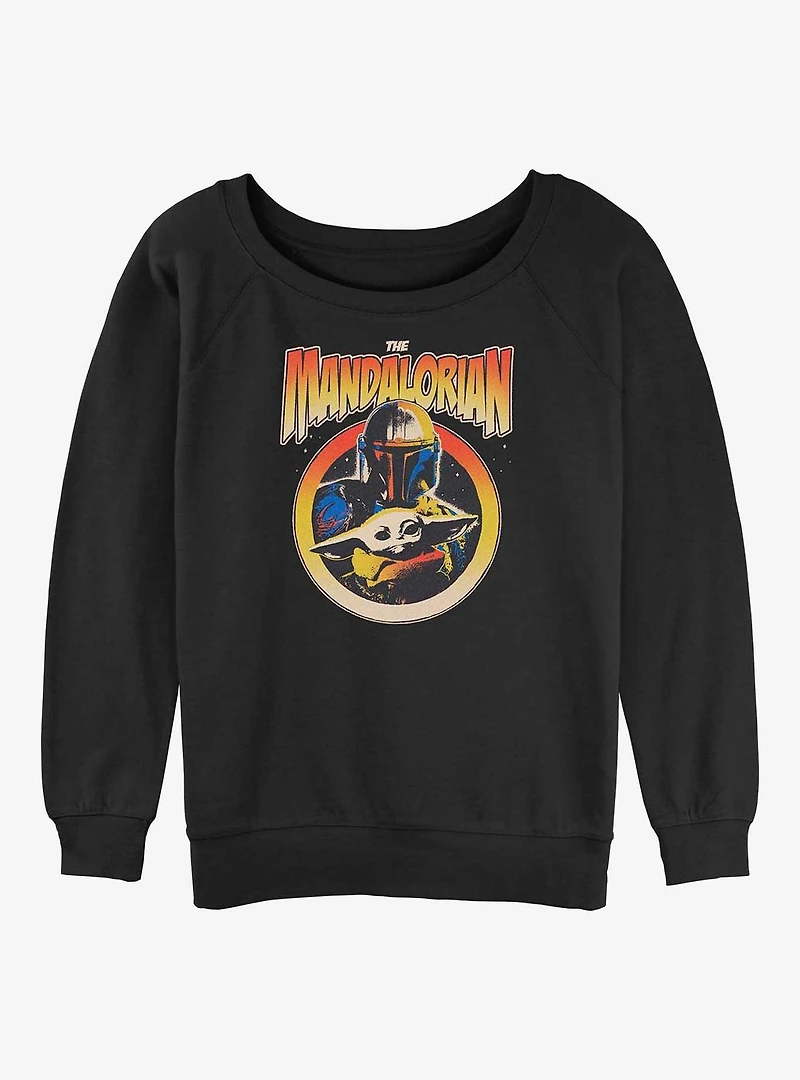 Star Wars The Mandalorian Mando N Child Womens Slouchy Sweatshirt