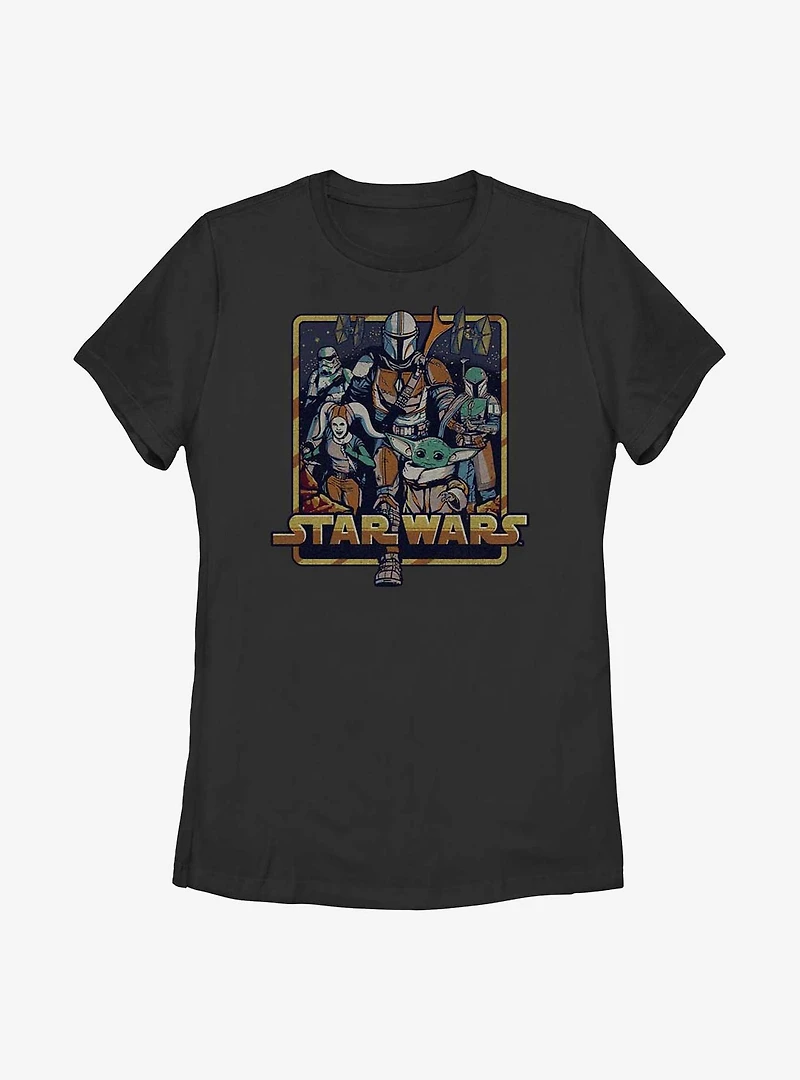 Star Wars The Mandalorian Retro Womens T-Shirt