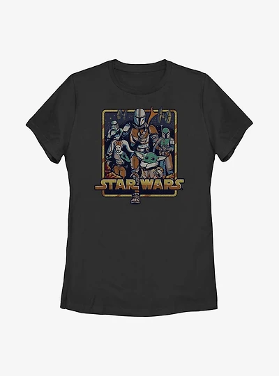 Star Wars The Mandalorian Retro Womens T-Shirt