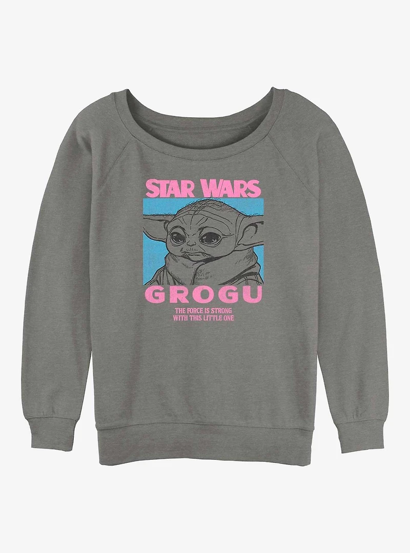 Star Wars The Mandalorian Pop Grogu Womens Slouchy Sweatshirt