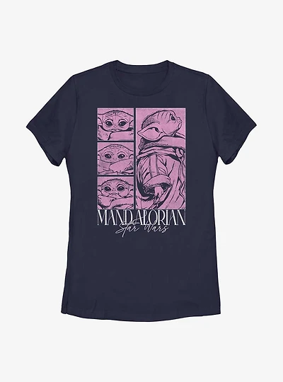 Star Wars The Mandalorian Grogu Poster Womens T-Shirt