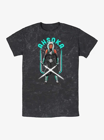 Star Wars The Mandalorian Ahsoka Amongst Stars Mineral Wash T-Shirt