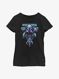 Star Wars The Mandalorian Beskar Triangle Youth Girls T-Shirt