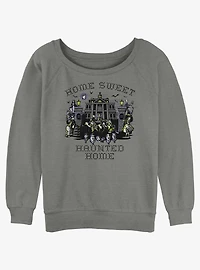 Disney Haunted Mansion Home Sweet Haunted Home Girls Slouchy Sweatshirt
