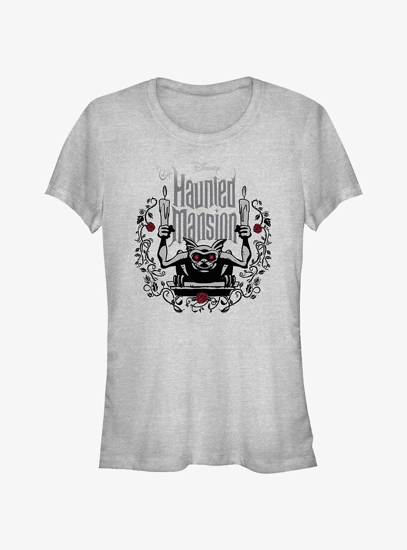 Disney Haunted Mansion Gargoyle With Candles Girls T-Shirt