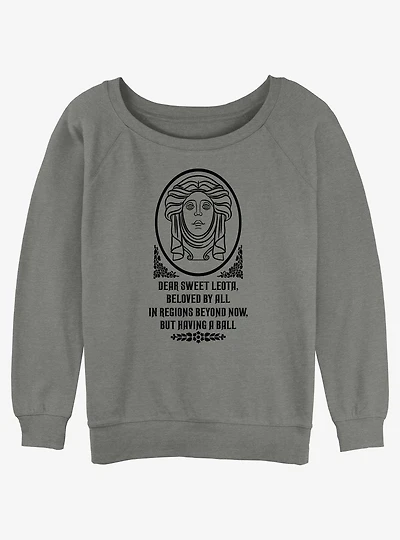 Disney Haunted Mansion Dear Sweet Leota Girls Slouchy Sweatshirt