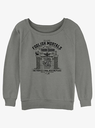 Disney Haunted Mansion Tomb Sweet Tomb Girls Slouchy Sweatshirt