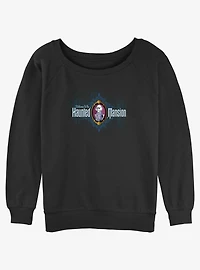 Disney Haunted Mansion Master Gracey Skeleton Portrait Girls Slouchy Sweatshirt