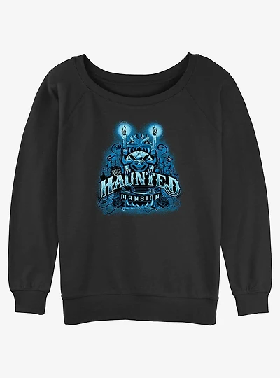 Disney Haunted Mansion Haunted Gargoyle Candles Girls Slouchy Sweatshirt