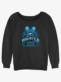 Disney Haunted Mansion Haunted Gargoyle Candles Girls Slouchy Sweatshirt