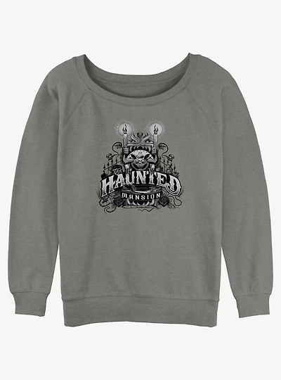 Disney Haunted Mansion Haunted Gargoyle Candles Girls Slouchy Sweatshirt