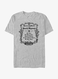 Disney Haunted Mansion Message To The Dearly Departed T-Shirt