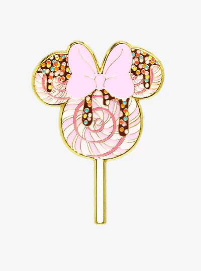 Loungefly Disney Minnie Mouse Pink Lollipop Enamel Pin - BoxLunch Exclusive