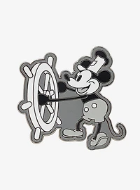 Disney 100 Mickey Mouse Steamboat Willie Outline Enamel Pin - BoxLunch Exclusive