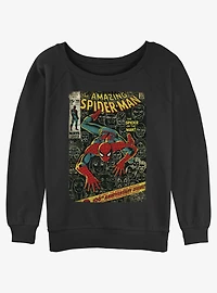 Marvel Spider-Man Comic 100th Anniversary Cover Girls Slouchy Sweatshirt