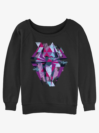 Marvel Spider-Man Geometric Spider Symbol Girls Slochy Sweatshirt