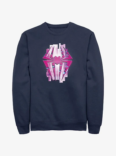 Marvel Spider-Man Glitch Box Spider Symbol Sweatshirt
