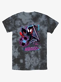 Marvel Spider-Man Miles Morales Street Swing Tie-Dye T-Shirt