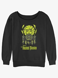 Disney Haunted Mansion Leota Toombs Crystal Ball Talking Heads Womens Slouchy Sweatshirt