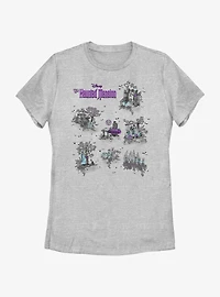 Disney Haunted Mansion Map Womens T-Shirt
