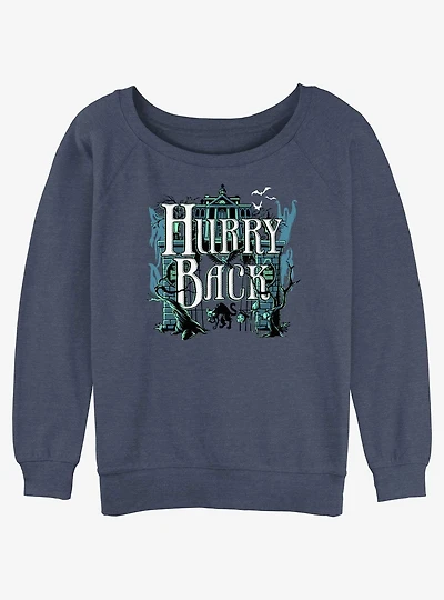 Disney Haunted Mansion Hurry Back Womens Slouchy Sweatshirt