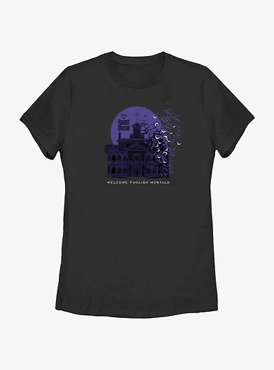 Disney Haunted Mansion Welcome Foolish Mortals Womens T-Shirt