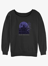 Disney Haunted Mansion Welcome Foolish Mortals Womens Slouchy Sweatshirt