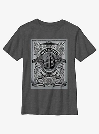 Disney Haunted Mansion Welcome Foolish Mortals Poster Youth T-Shirt