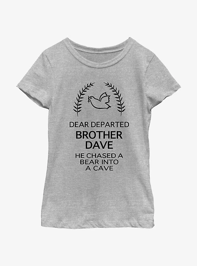 Disney Haunted Mansion Dear Departed Brother Dave Youth Girls T-Shirt