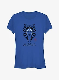 Star Wars Ahsoka Face Portrait Girls T-Shirt