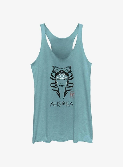 Star Wars Ahsoka Face Portrait Girls Tank