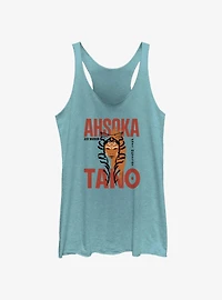 Star Wars Ahsoka Face Overlay Girls Tank