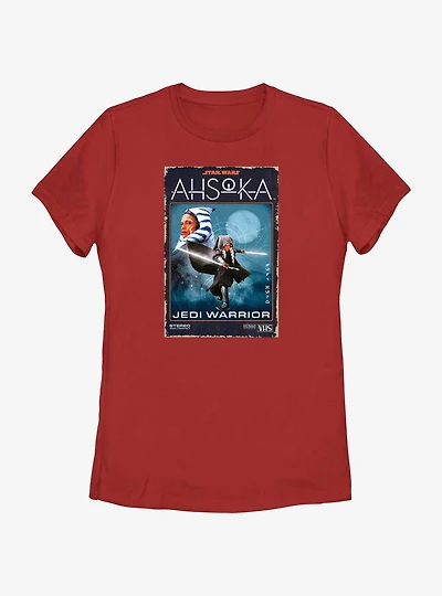 Star Wars Ahsoka Jedi Warrior VHS Womens T-Shirt