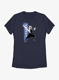 Star Wars Ahsoka Two Sabers Womens T-Shirt