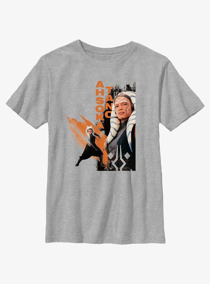Star Wars Ahsoka Portrait Swoosh Youth T-Shirt