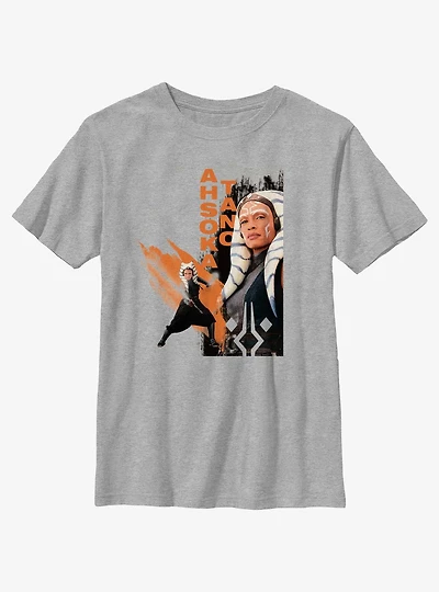 Star Wars Ahsoka Portrait Swoosh Youth T-Shirt