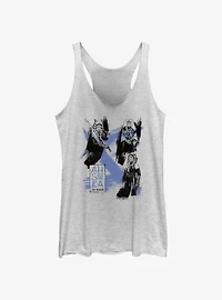 Star Wars Ahsoka Jedi Strokes Womens Tank Top