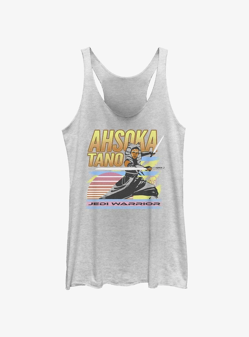 Star Wars Ahsoka Jedi Retro Warrior Womens Tank Top