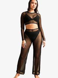 Dippin' Daisy's That Girl Mesh Swim Pants Cover-Up Black