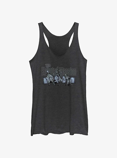 Disney Haunted Mansion Hitchhiking Ghosts Logo Womens Tank Top