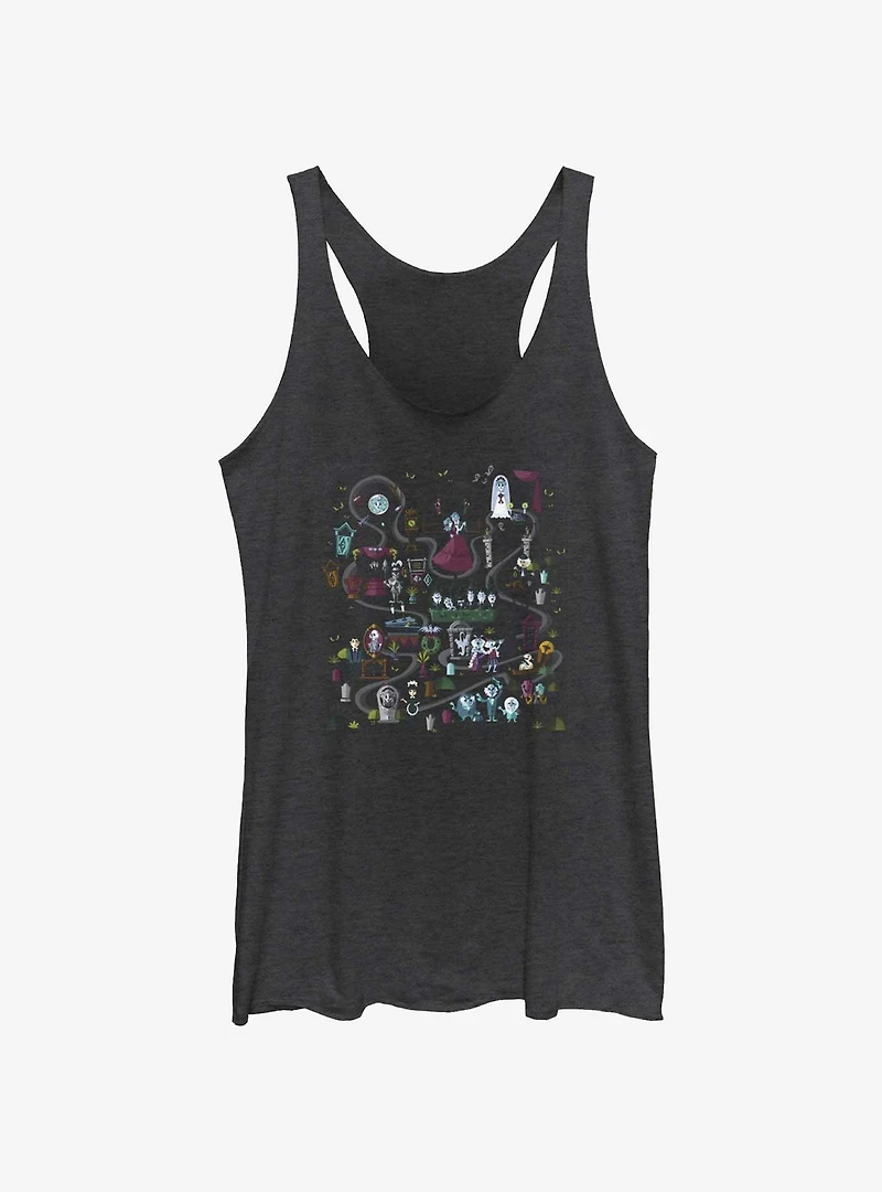 Disney Haunted Mansion Map Womens Tank Top
